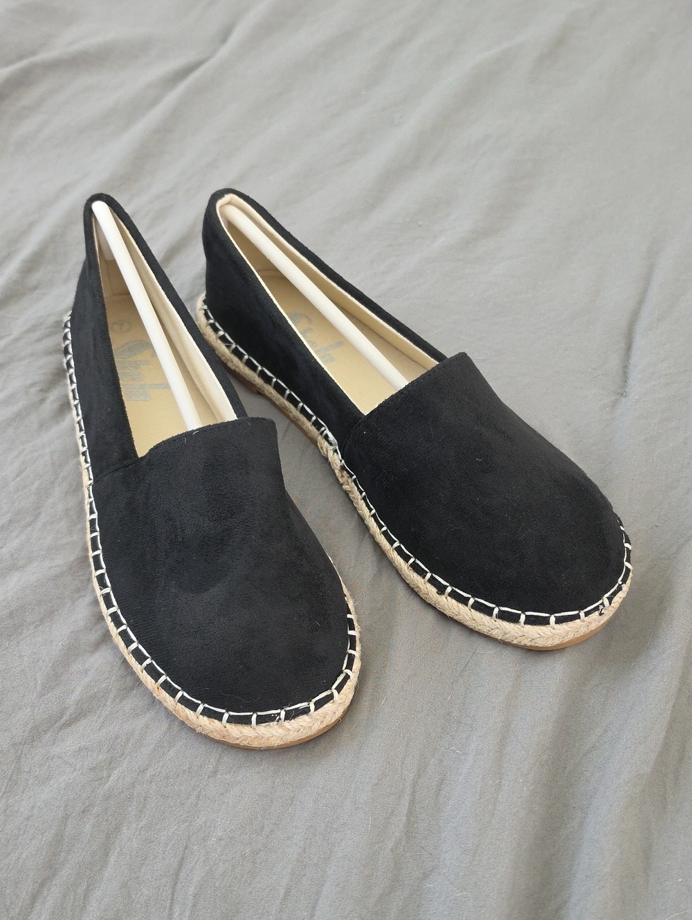 Women’s Black Espadrille Slip-On Flats